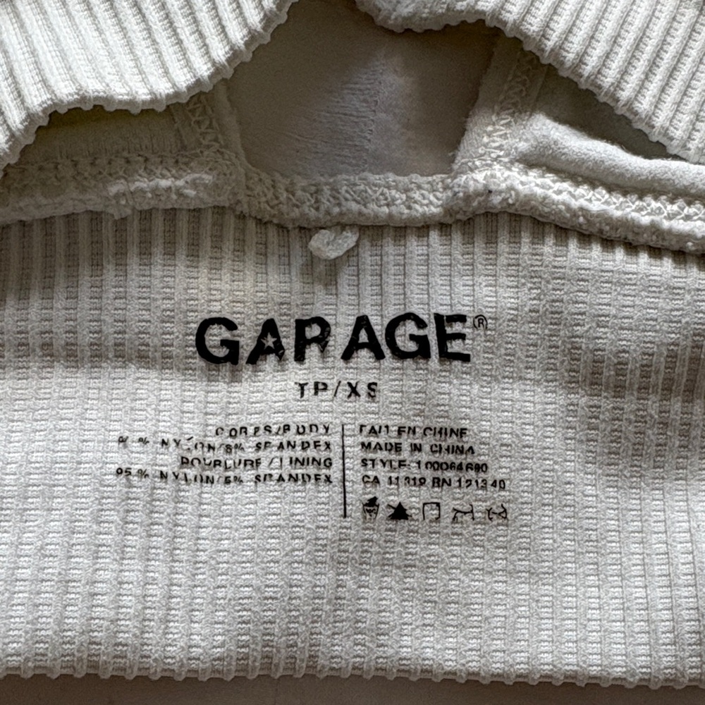Garage Ribbed Cream Bandeau - Picture 2 of 2